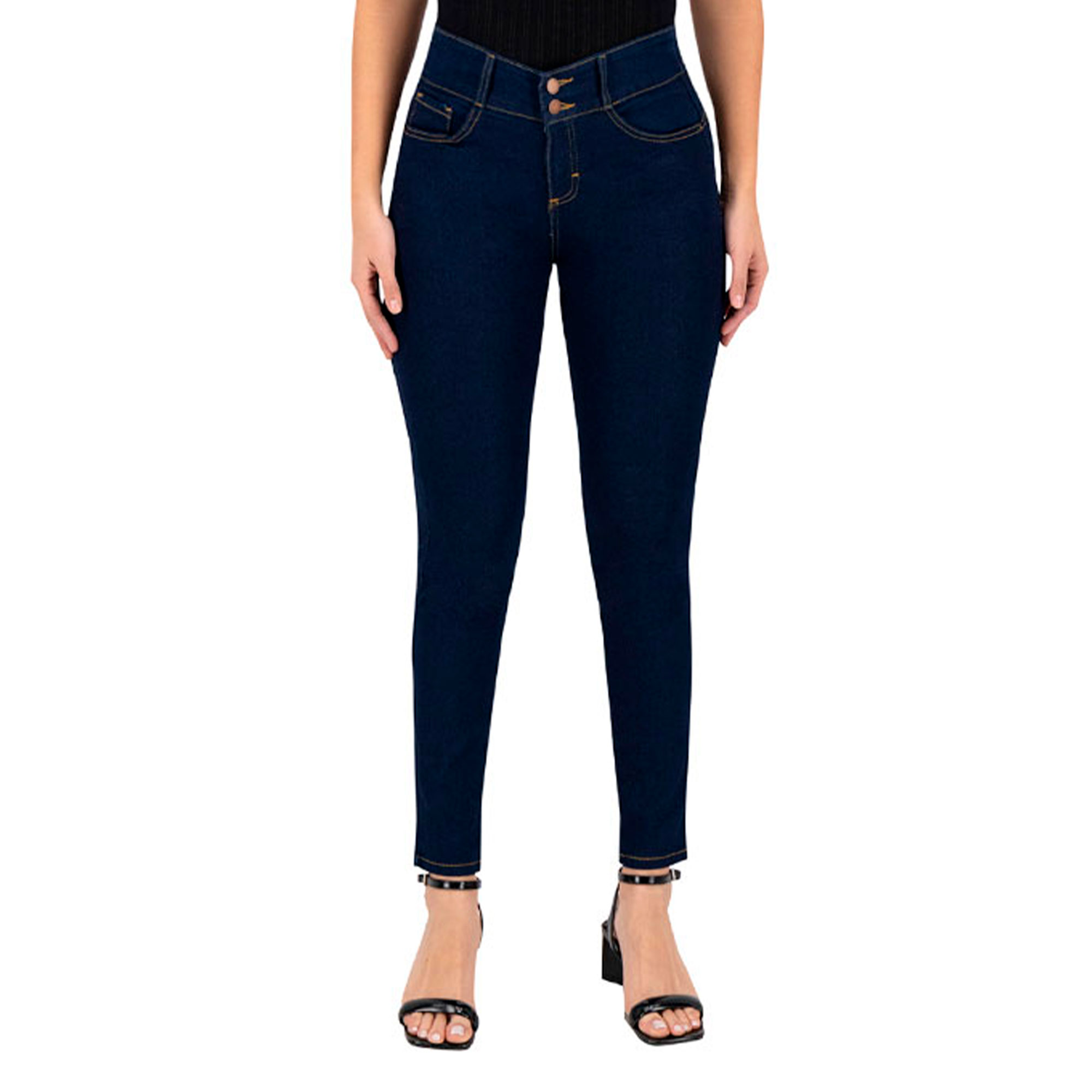 Foto 2 pulgar | Jeans Skinny Britos Tiro Medio Azul 024790