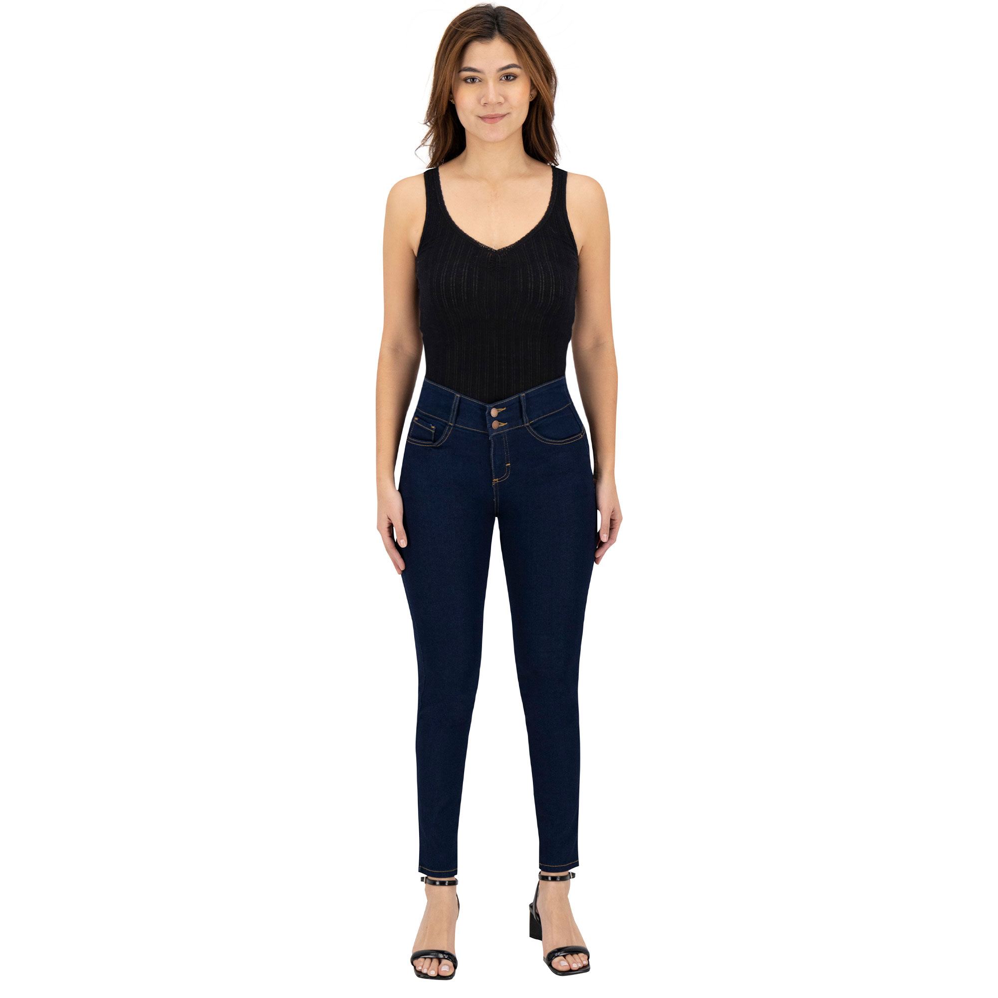 Foto 3 pulgar | Jeans Skinny Britos Tiro Medio Azul 024790