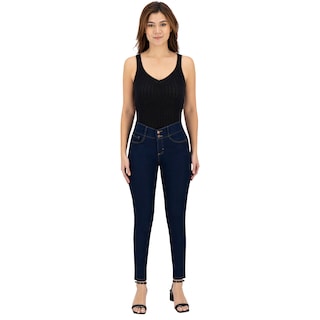 Foto 2 | Jeans Skinny Britos Tiro Medio Azul 024790
