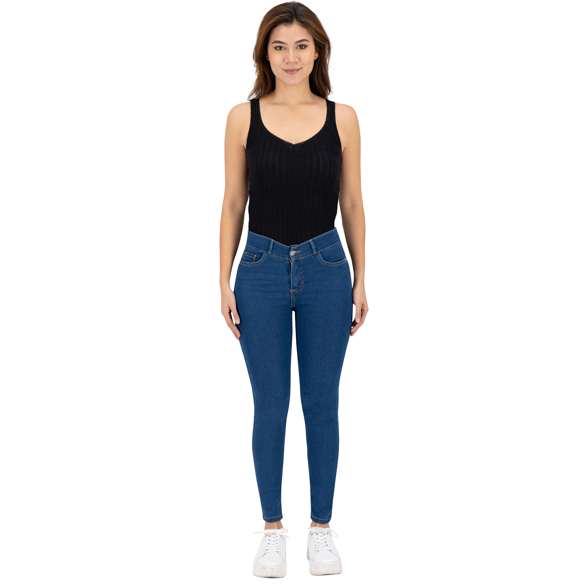 Foto 3 pulgar | Jeans Skinny Britos Tiro Medio Azul 024786