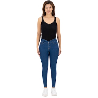Foto 2 | Jeans Skinny Britos Tiro Medio Azul 024786