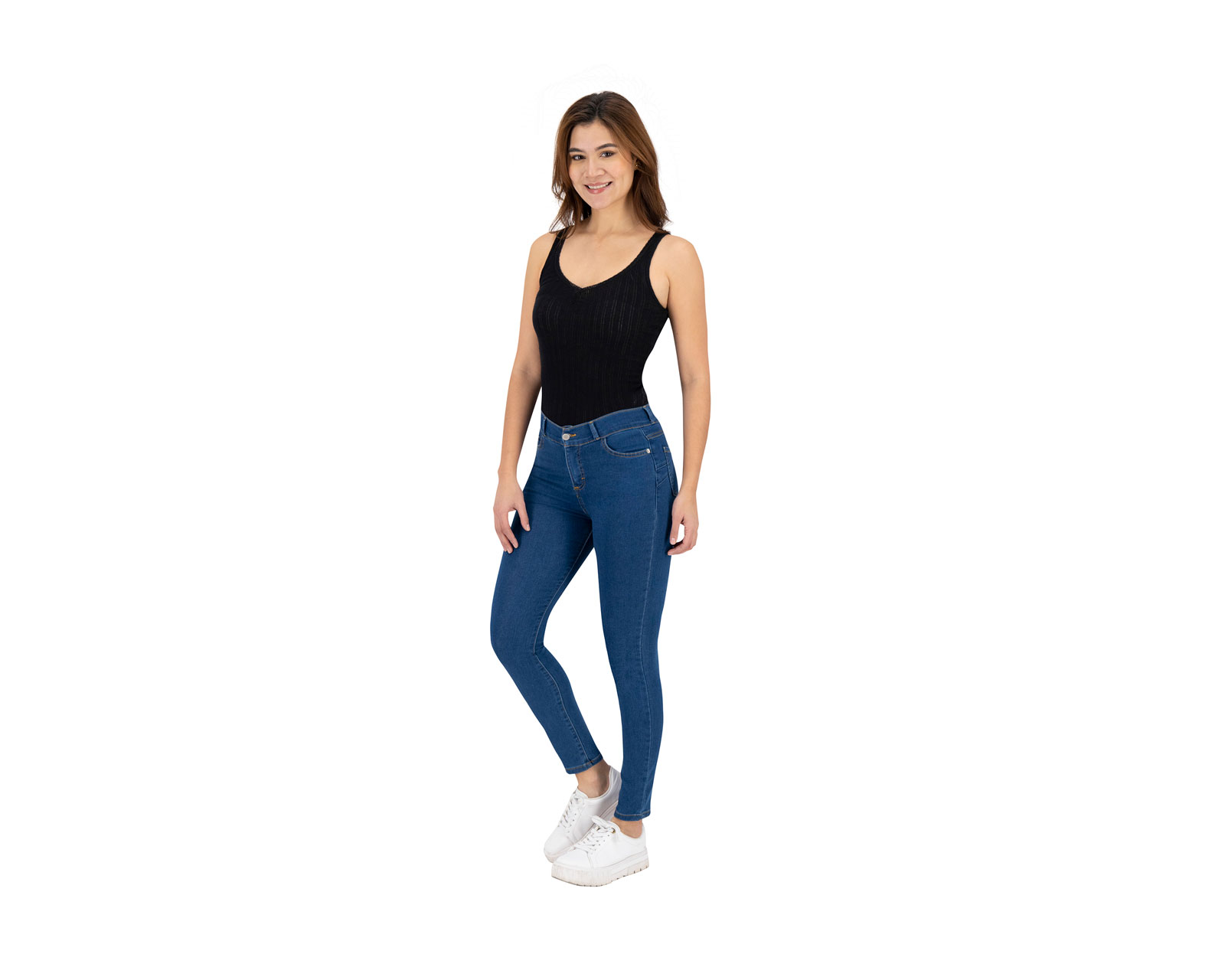 Foto 4 pulgar | Jeans Skinny Britos Tiro Medio Azul 024786