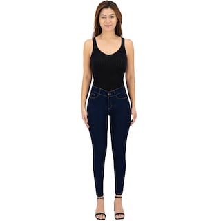 Foto 2 | Jeans Skinny Britos Tiro Medio Azul 024784