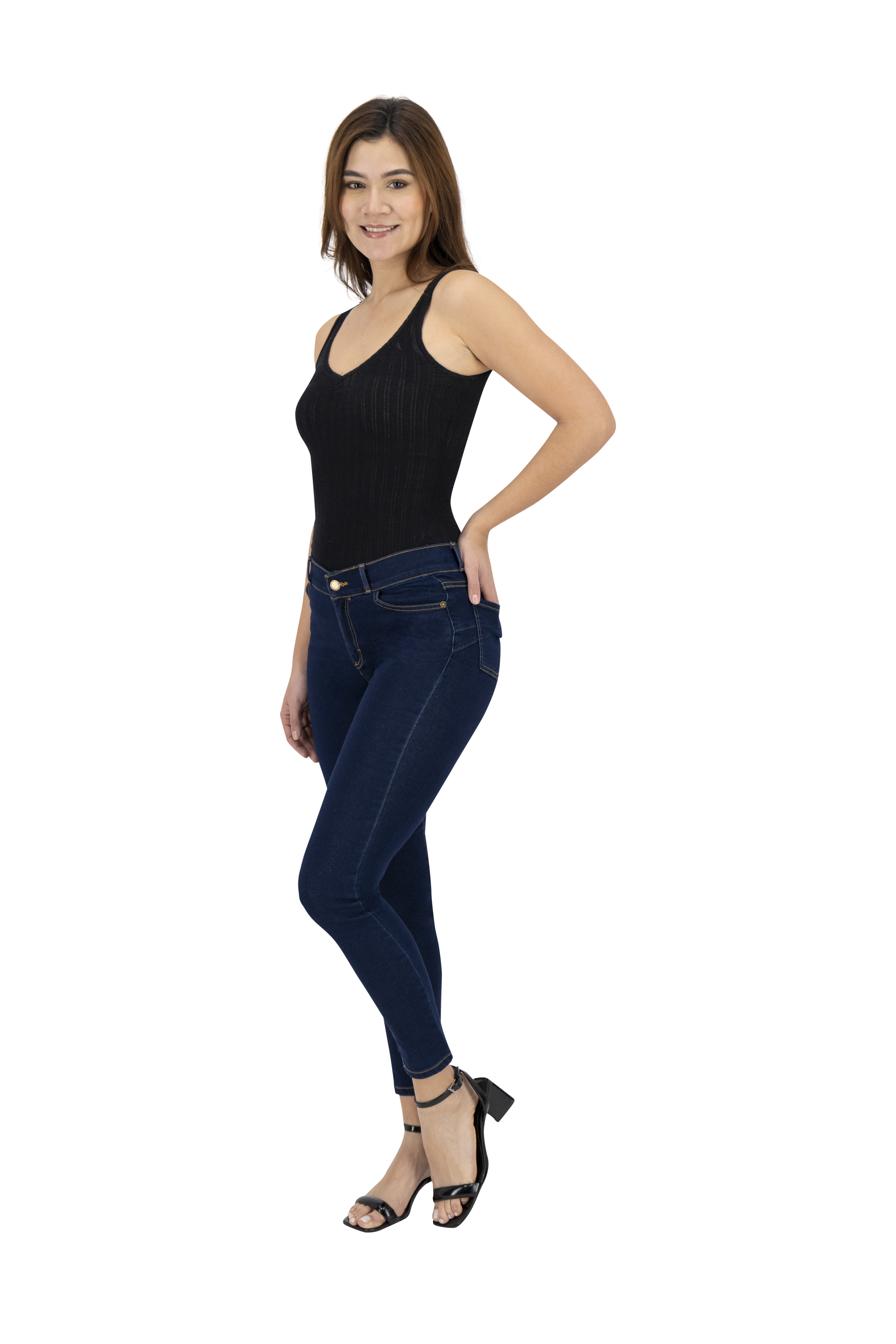 Foto 4 pulgar | Jeans Skinny Britos Tiro Medio Azul 024785