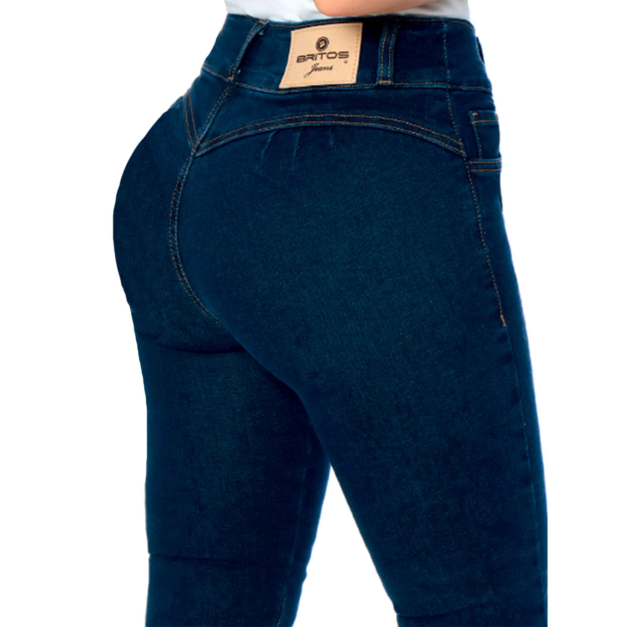 Foto 6 pulgar | Jeans Skinny Britos Tiro Medio Azul 024791
