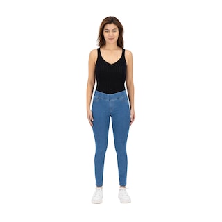 Foto 1 | Jeans Skinny Britos Tiro Medio Azul para Mujer