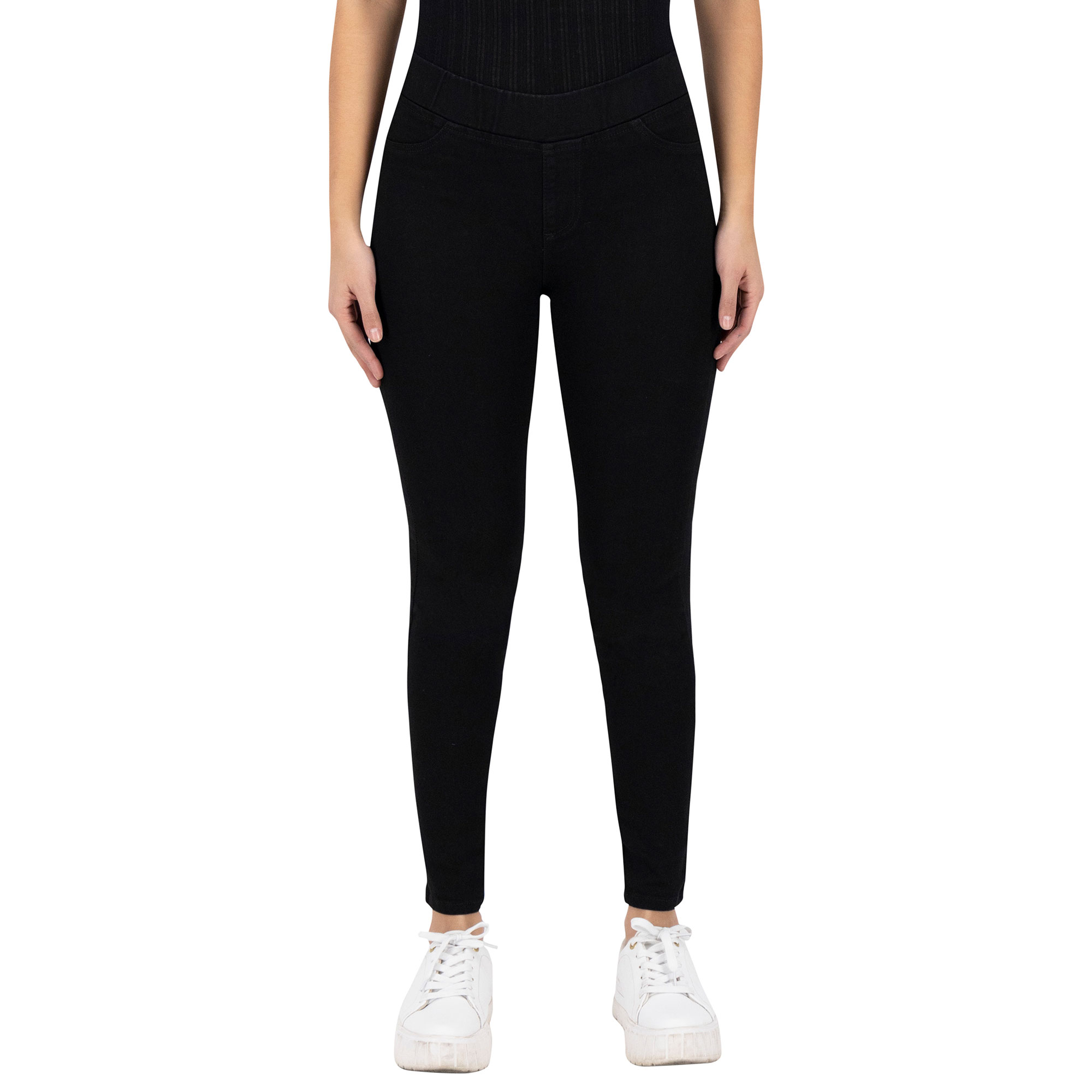 Foto 2 pulgar | Jeans Skinny Britos Tiro Medio Negros para Mujer