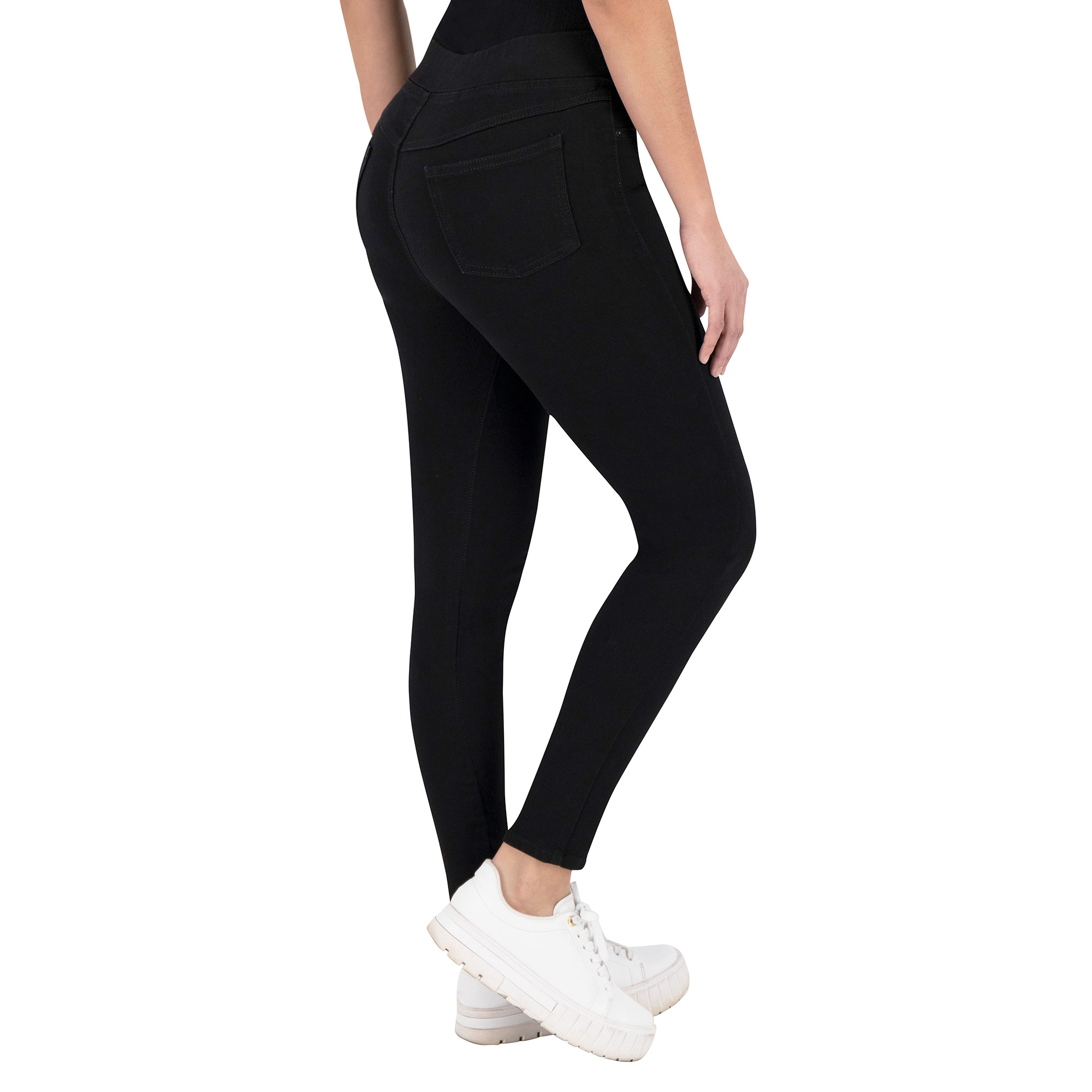 Foto 6 pulgar | Jeans Skinny Britos Tiro Medio Negros para Mujer