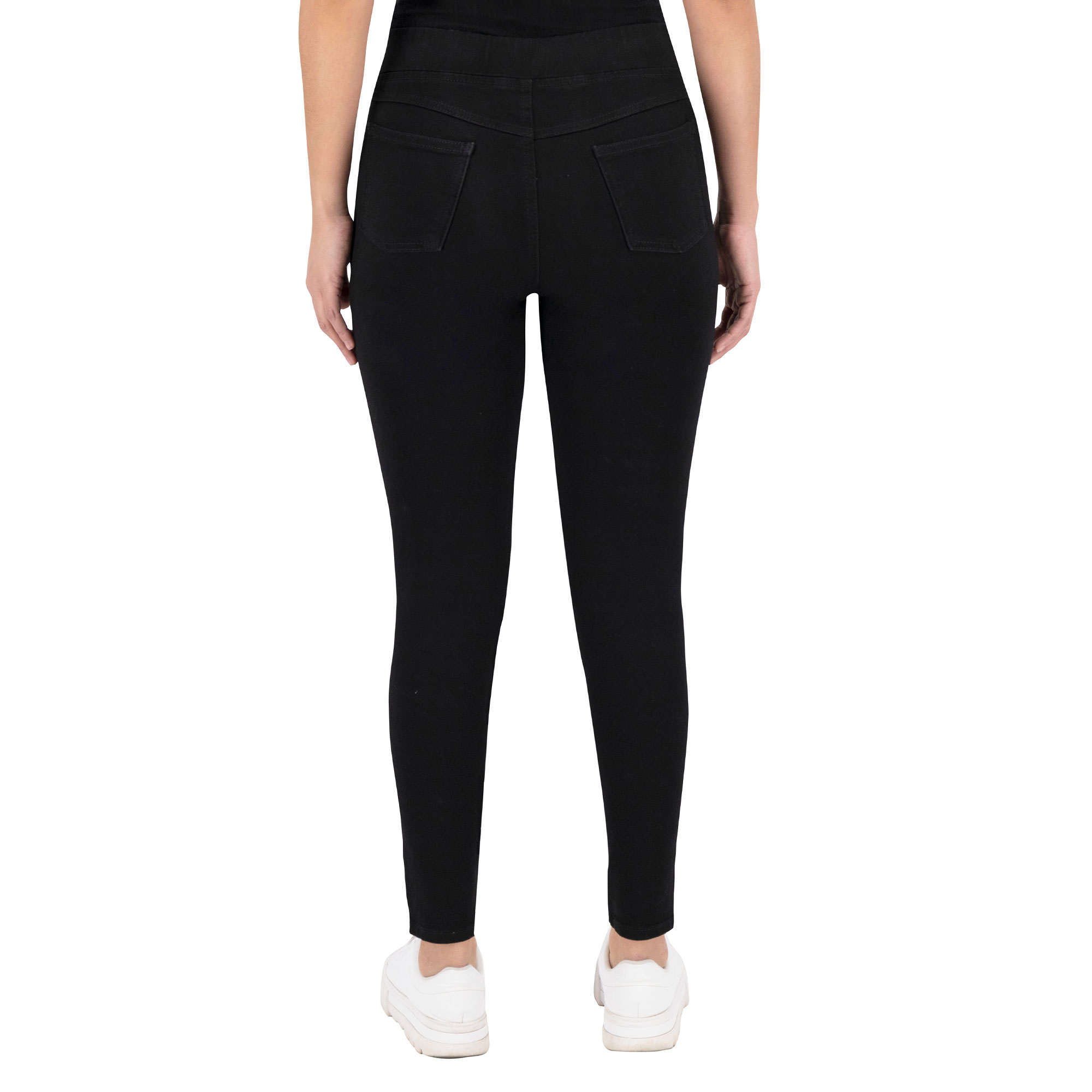 Foto 7 pulgar | Jeans Skinny Britos Tiro Medio Negros para Mujer