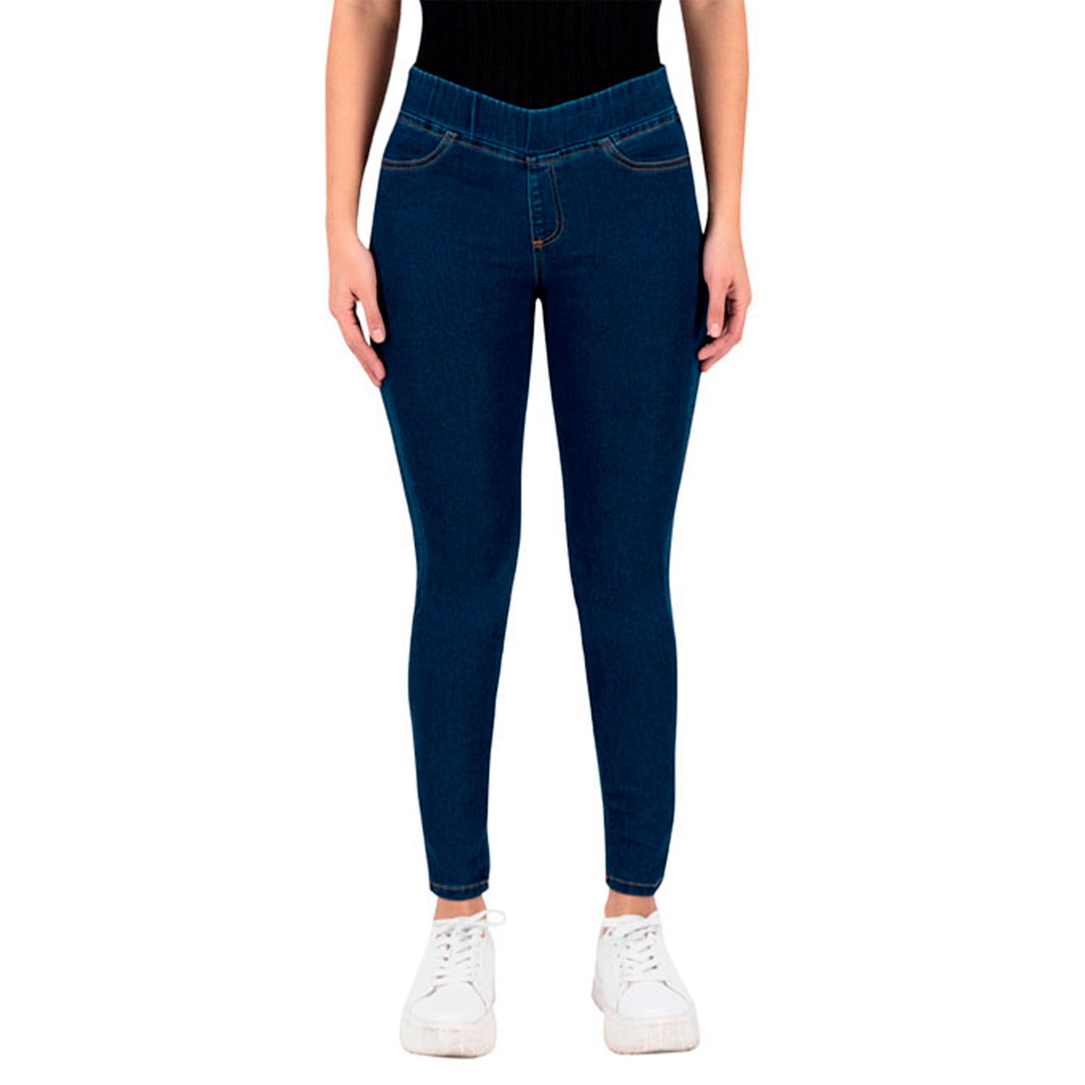 Foto 2 pulgar | Jeans Skinny Britos Tiro Medio Azul para Mujer