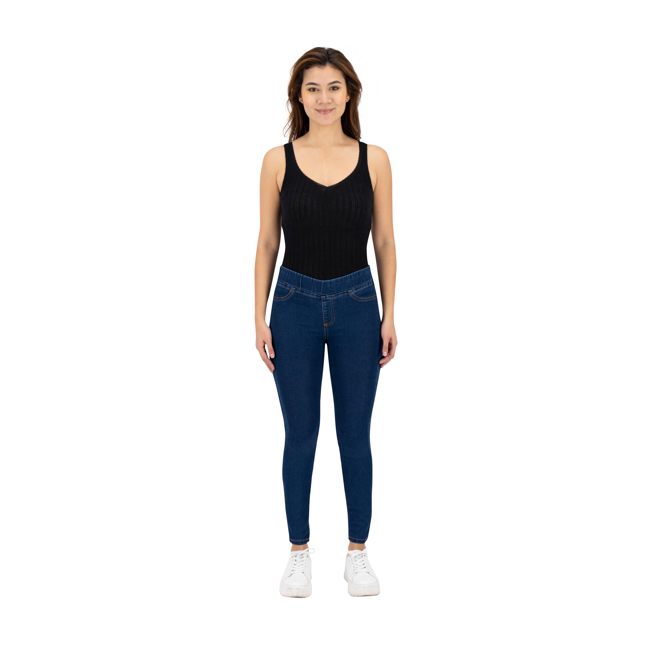 Foto 3 pulgar | Jeans Skinny Britos Tiro Medio Azul para Mujer