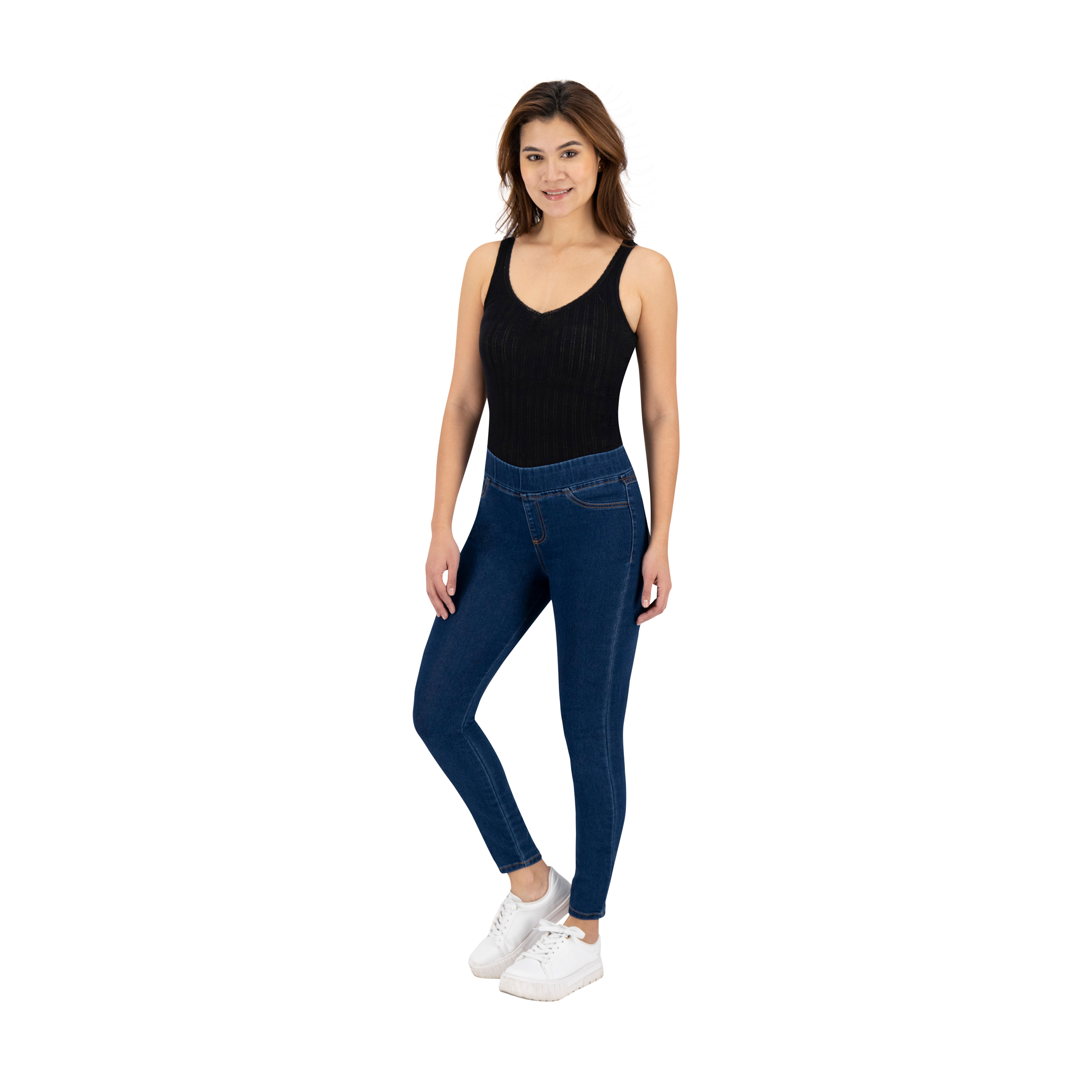 Foto 4 pulgar | Jeans Skinny Britos Tiro Medio Azul para Mujer