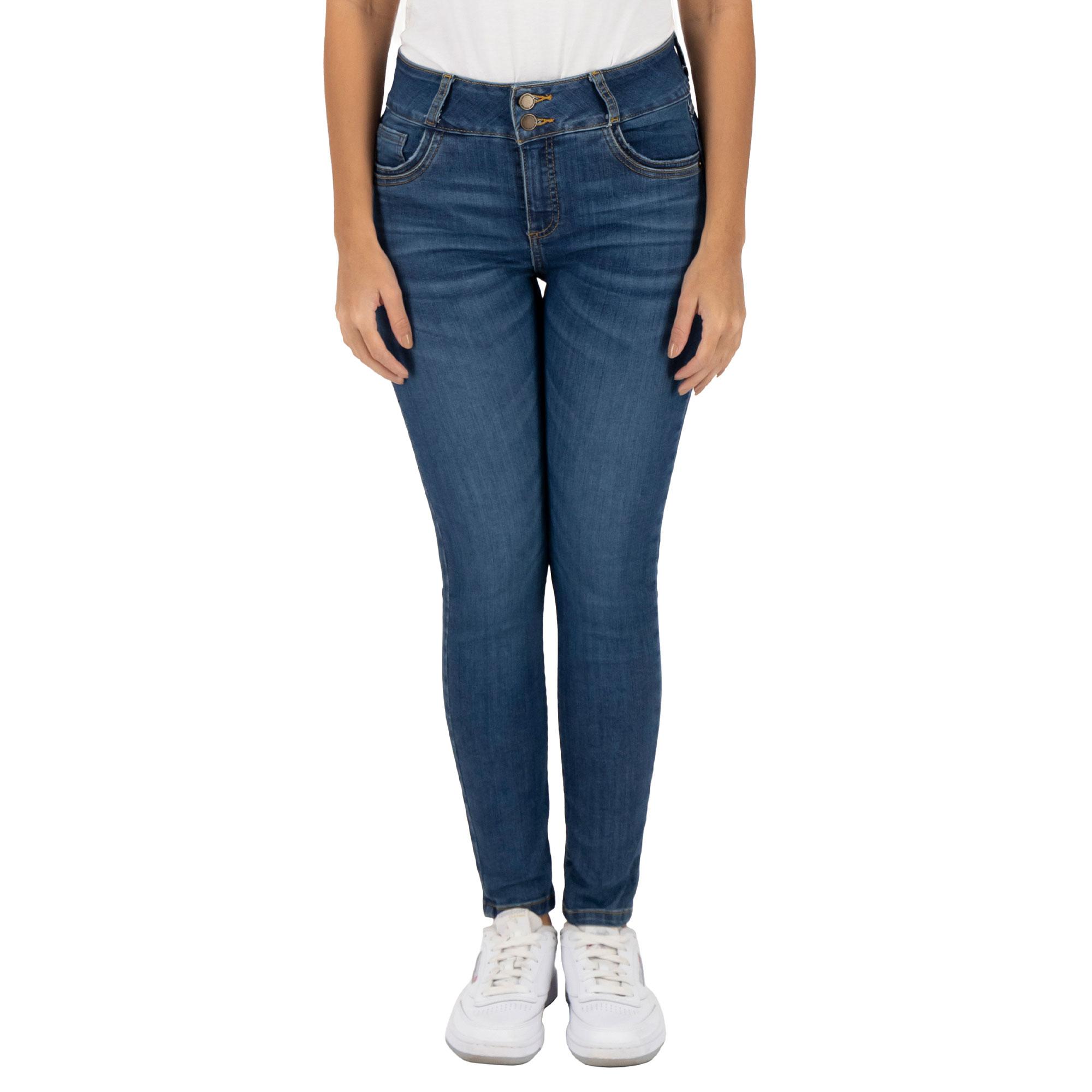 Foto 2 pulgar | Pantalón Skinny Britos Jeans Mujer Azul Magic Pomp 025241