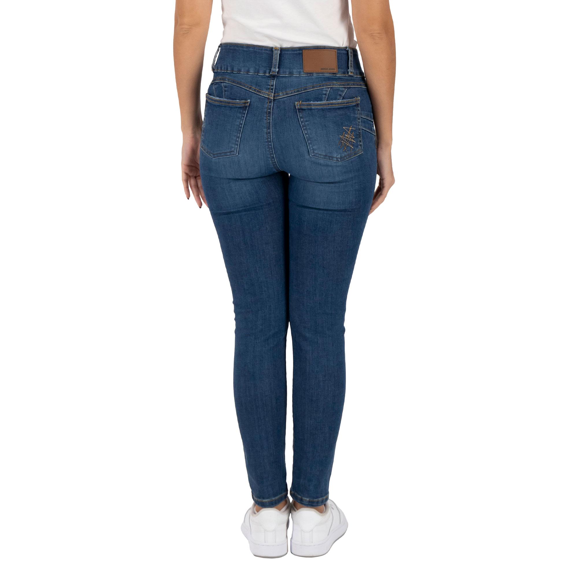 Foto 3 pulgar | Pantalón Skinny Britos Jeans Mujer Azul Magic Pomp 025241