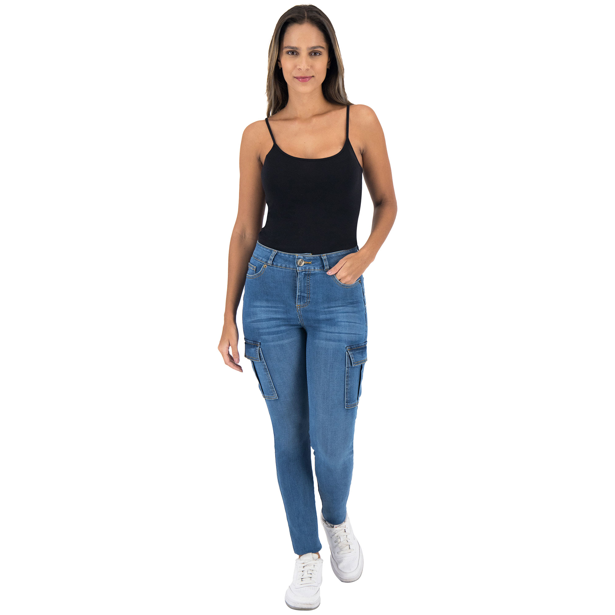 Foto 4 pulgar | Pantalón Skinny Britos Jeans para Mujer Azul