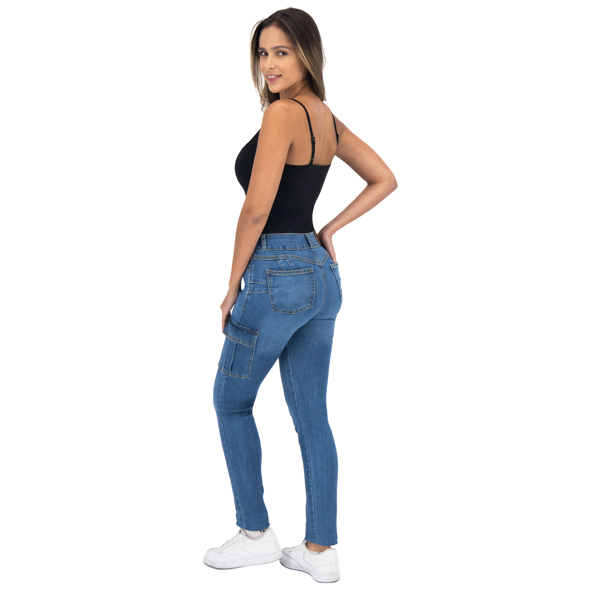 Foto 4 | Pantalón Skinny Britos Jeans para Mujer Azul