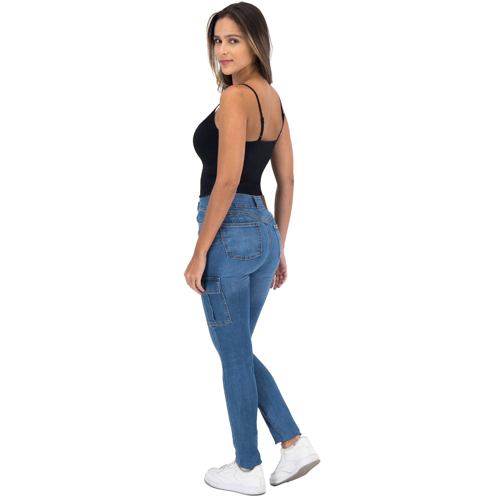 Foto 6 pulgar | Pantalón Skinny Britos Jeans para Mujer Azul