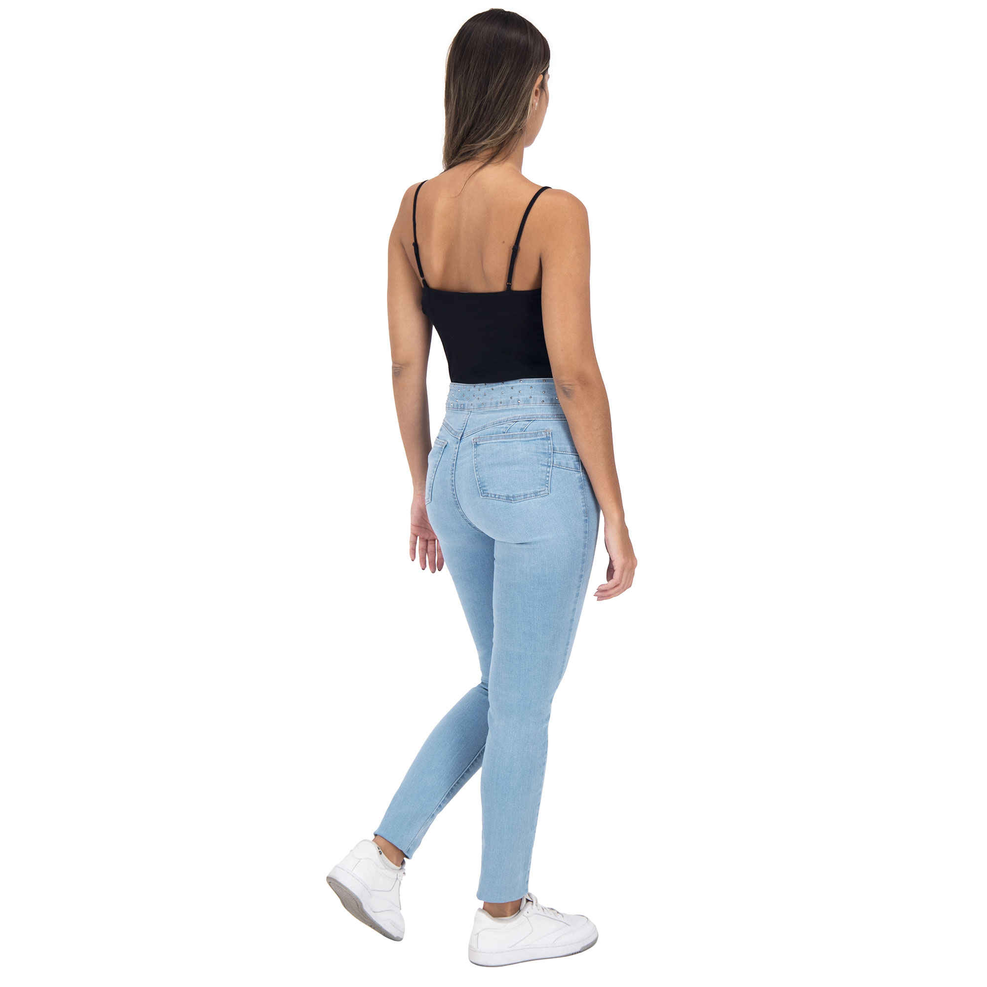 Foto 6 pulgar | Pantalón Skinny Britos Jeans Azul Magic Pomp 025059 para Mujer