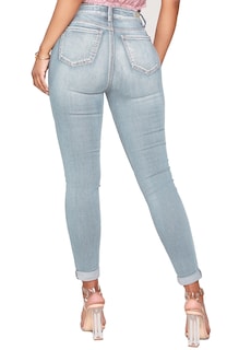 Foto 2 | Jeans Shendy Vendy Azules Push Up Stretch Mezclilla Premium Kati Usha para Dama