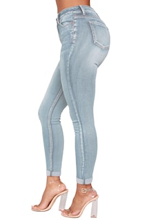 Foto 3 | Jeans Shendy Vendy Azules Push Up Stretch Mezclilla Premium Kati Usha para Dama