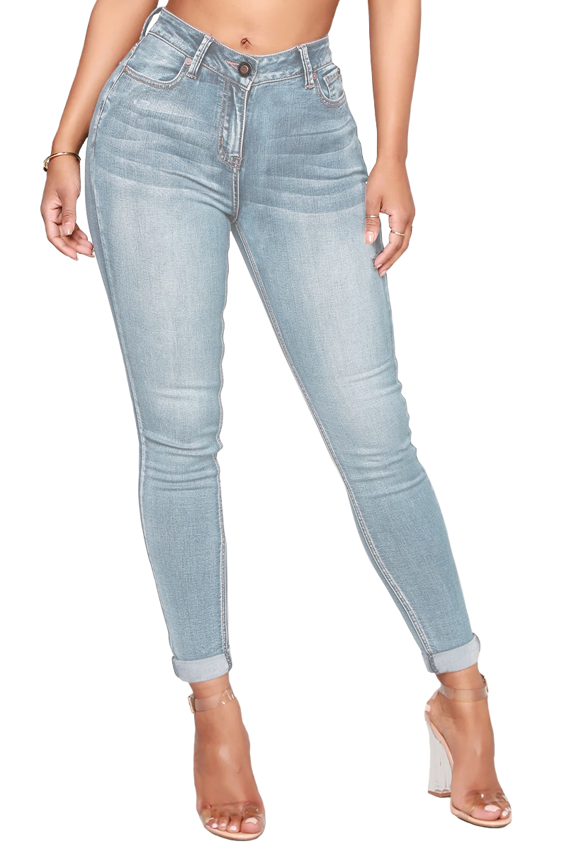 Foto 5 pulgar | Jeans Shendy Vendy Azules Push Up Stretch Mezclilla Premium Kati Usha para Dama