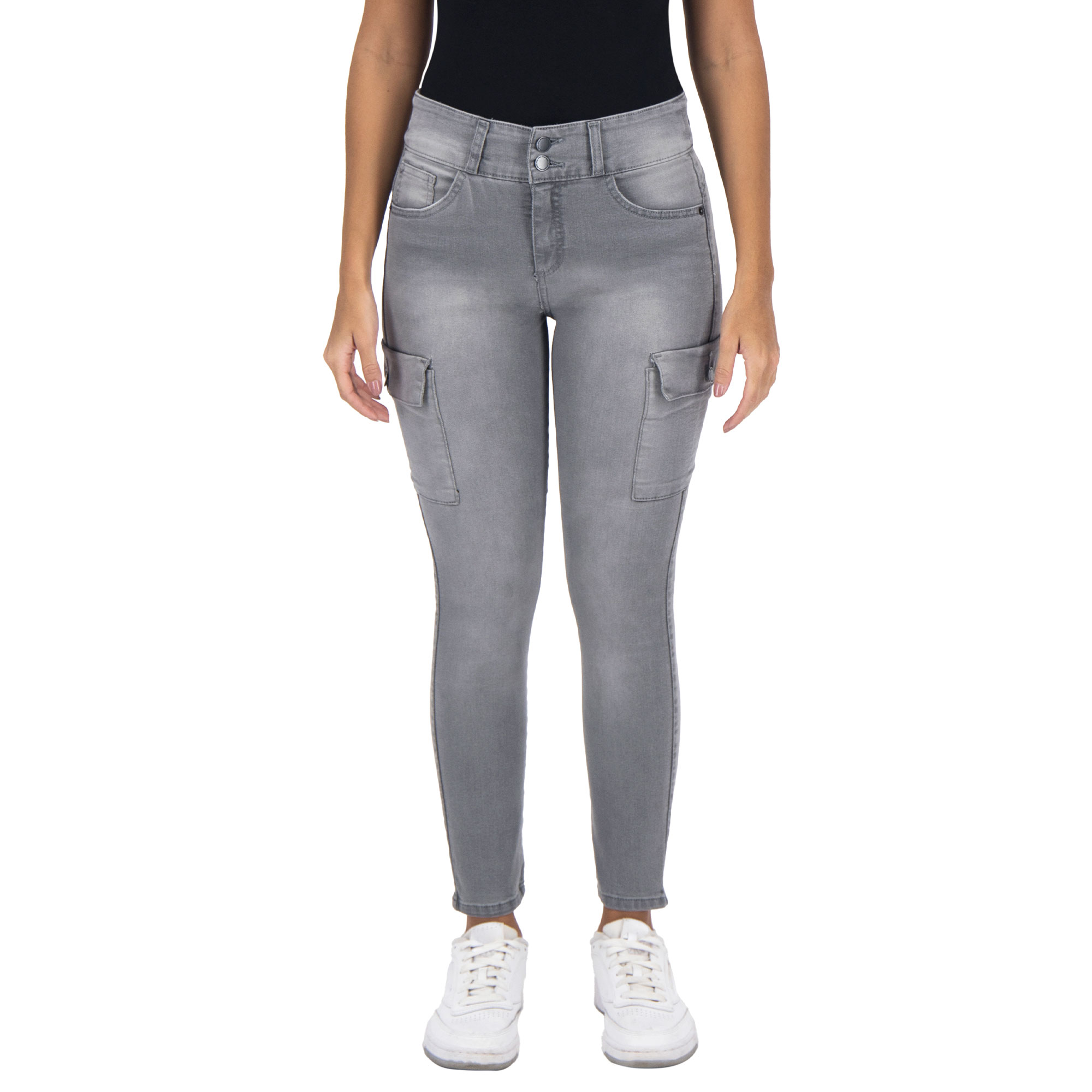 Pantalón Skinny Britos Jeans Mujer Gris Corazón 025187