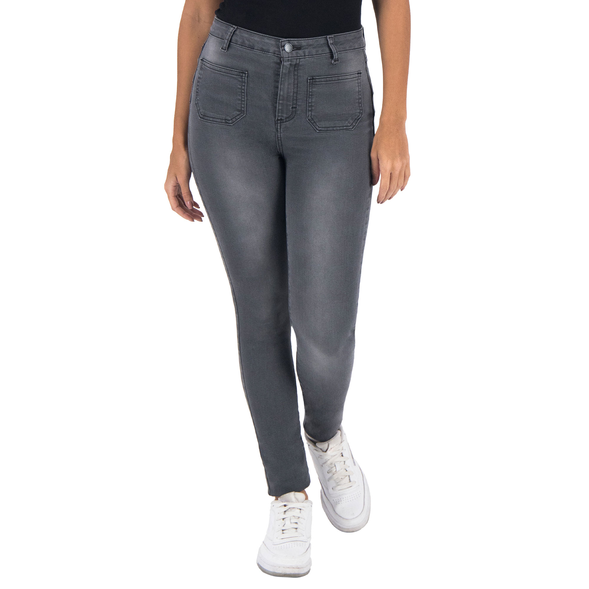 Pantalón Skinny Britos Jeans Mujer Gris Magic Pomp 025189