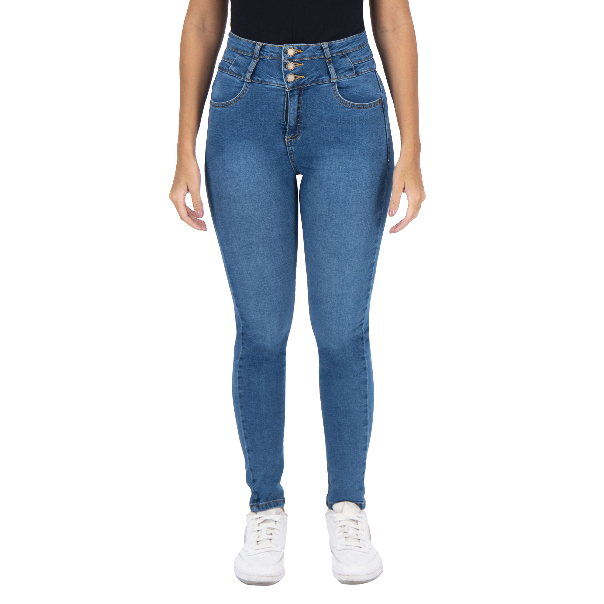 Foto 2 pulgar | Pantalón Skinny Britos Jeans Mujer Azul Corazón 025064