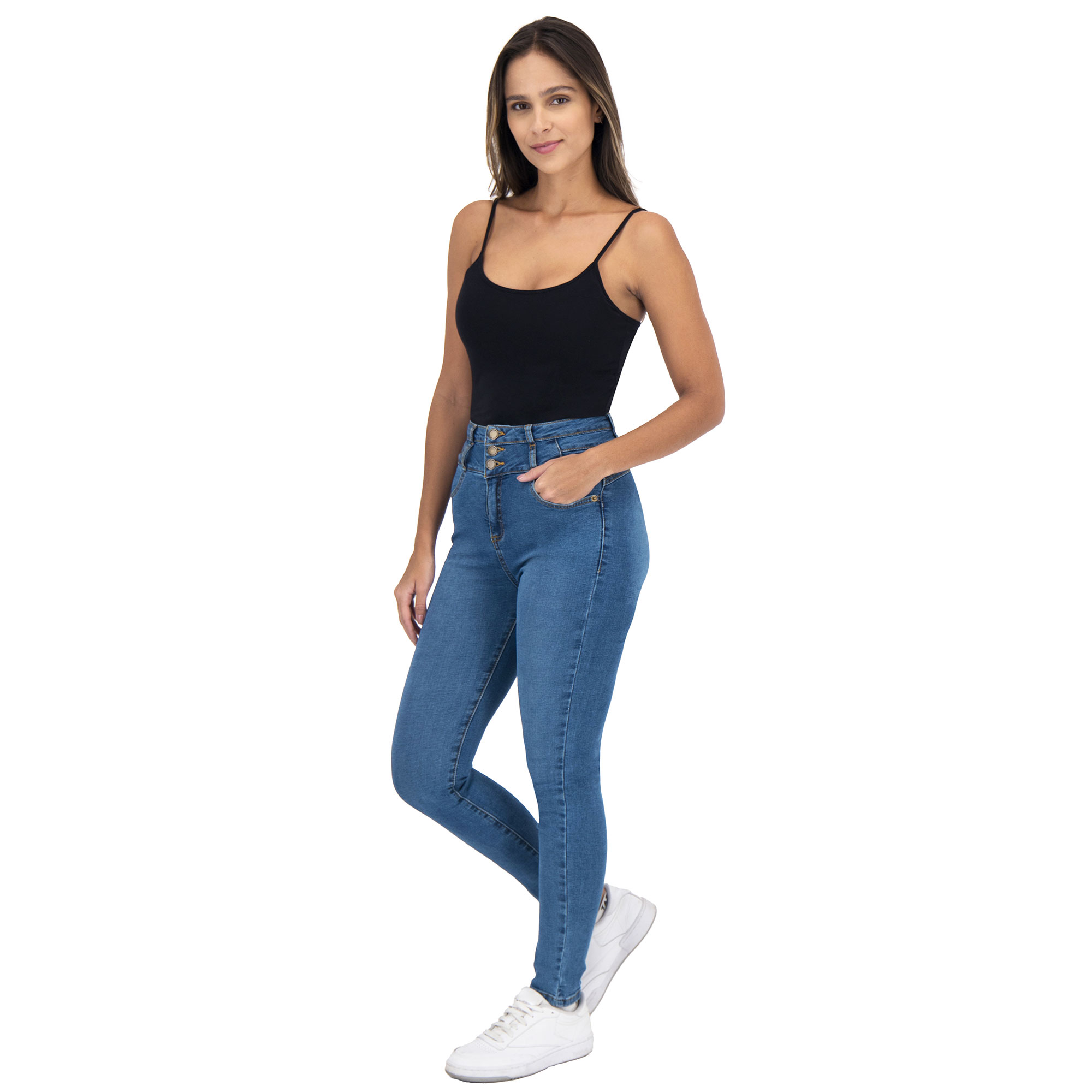 Foto 5 | Pantalón Skinny Britos Jeans Mujer Azul Corazón 025064