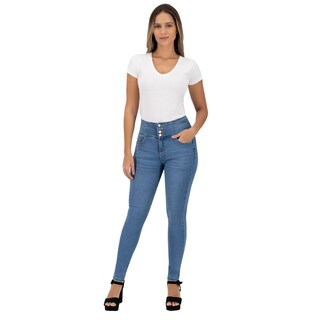 Foto 4 | Pantalón Skinny Britos Jeans Mujer Azul Corazón 023949