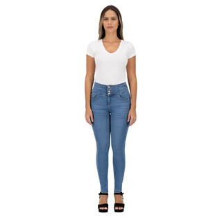 Foto 5 | Pantalón Skinny Britos Jeans Mujer Azul Corazón 023949