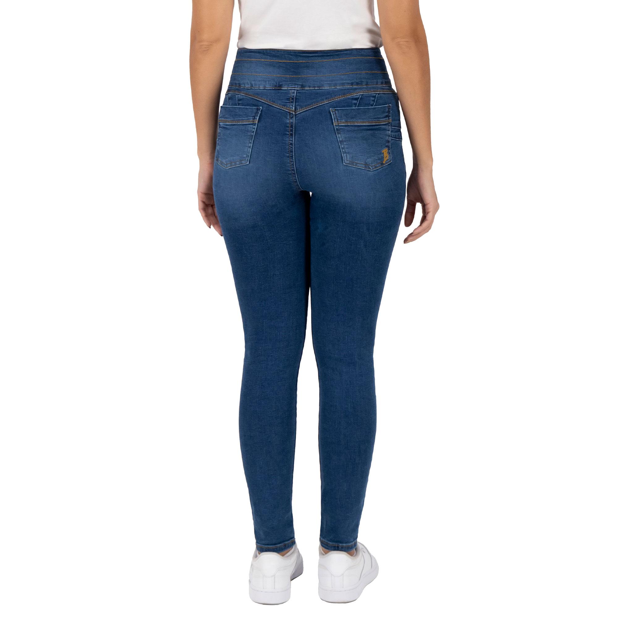 Foto 2 | Pantalón Skinny Britos Jeans Mujer Azul Magic Pomp 023794
