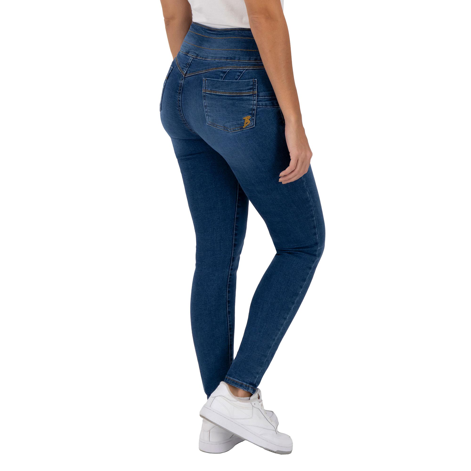 Foto 3 | Pantalón Skinny Britos Jeans Mujer Azul Magic Pomp 023794
