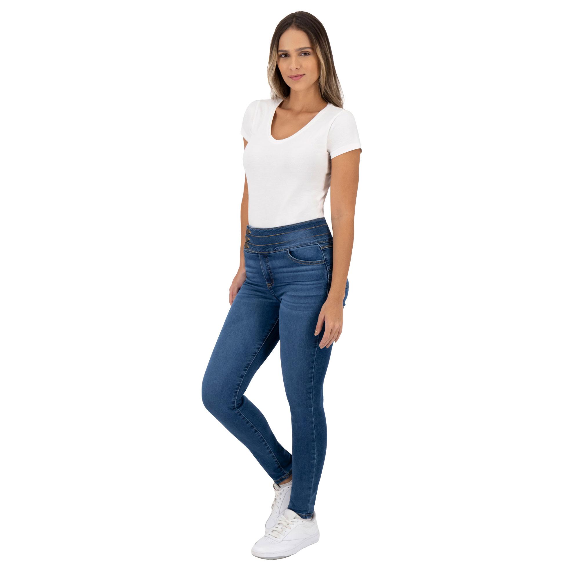 Foto 6 | Pantalón Skinny Britos Jeans Mujer Azul Magic Pomp 023794