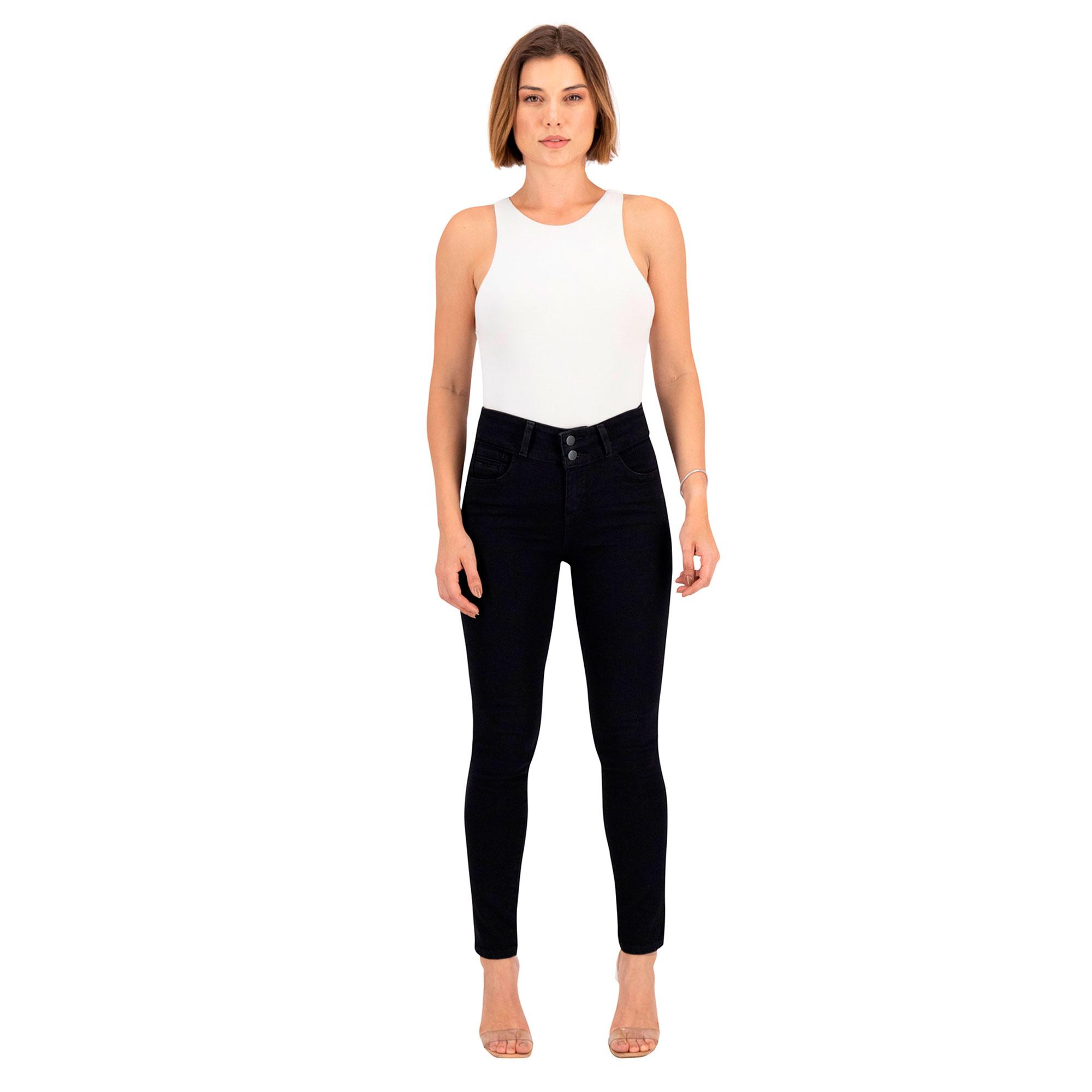 Foto 1 | Pantalón Skinny Britos Jeans Mujer Negro Corazón 024772