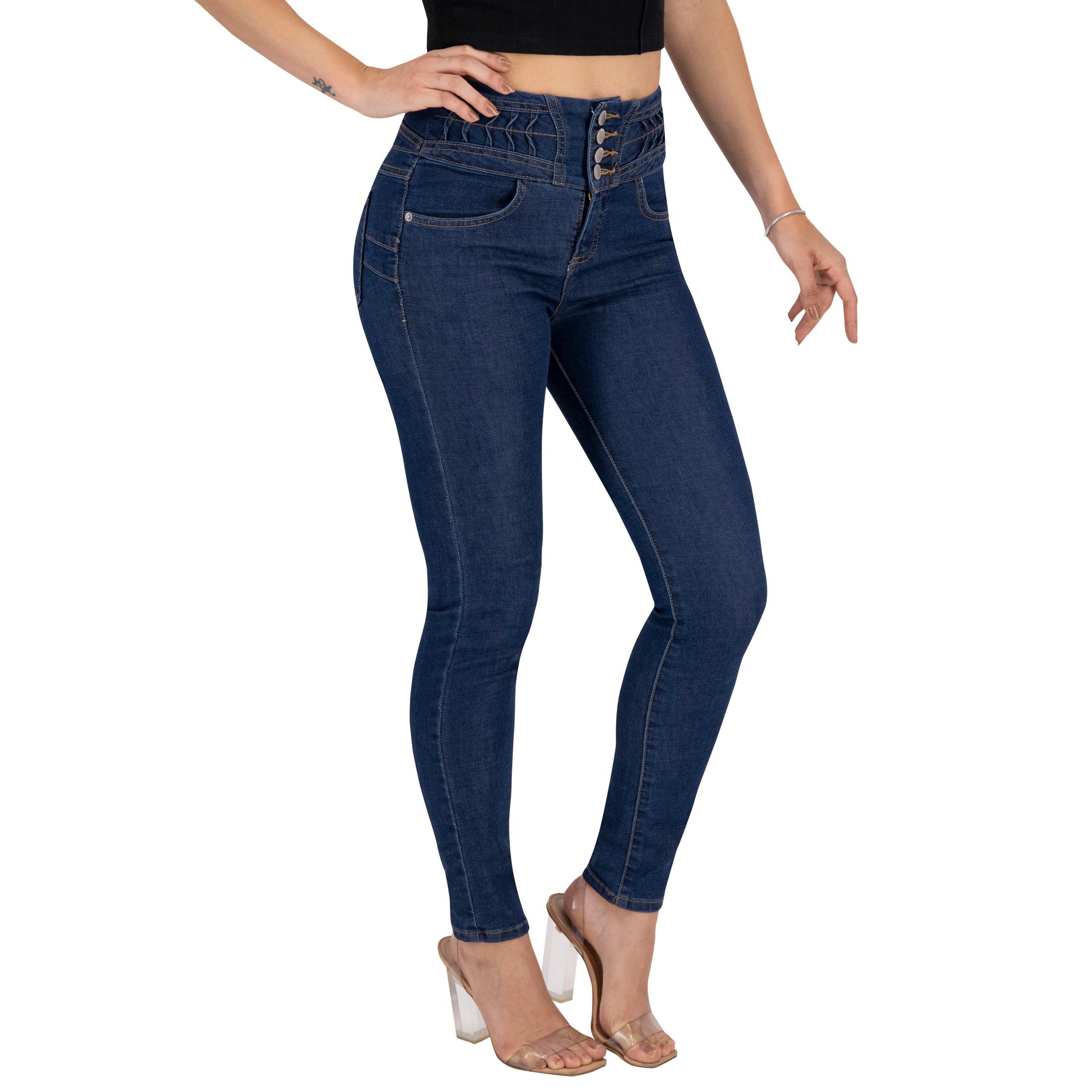 Pantalón Skinny Britos Jeans Mujer Azul Magic Pomp 024246