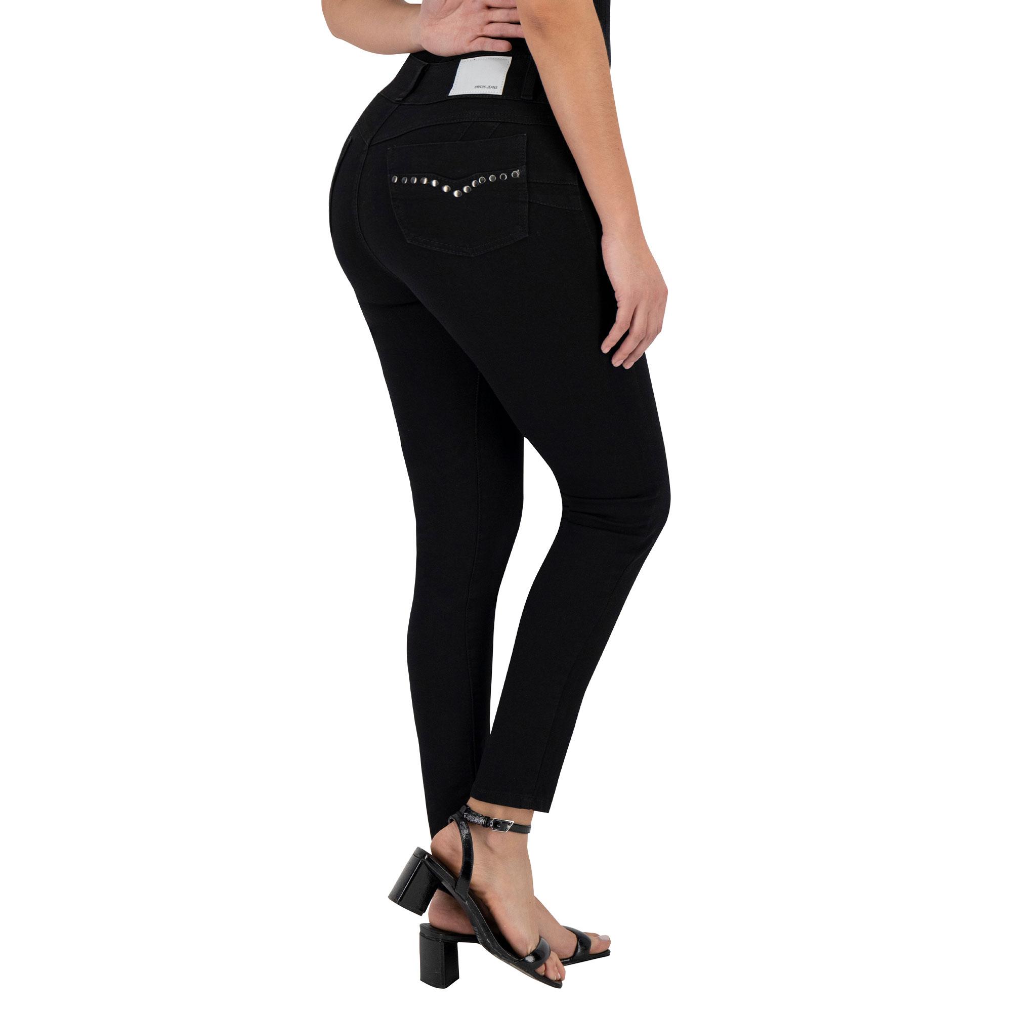Foto 3 pulgar | Pantalón Skinny Britos Jeans Mujer Negro Magic Pomp 024873