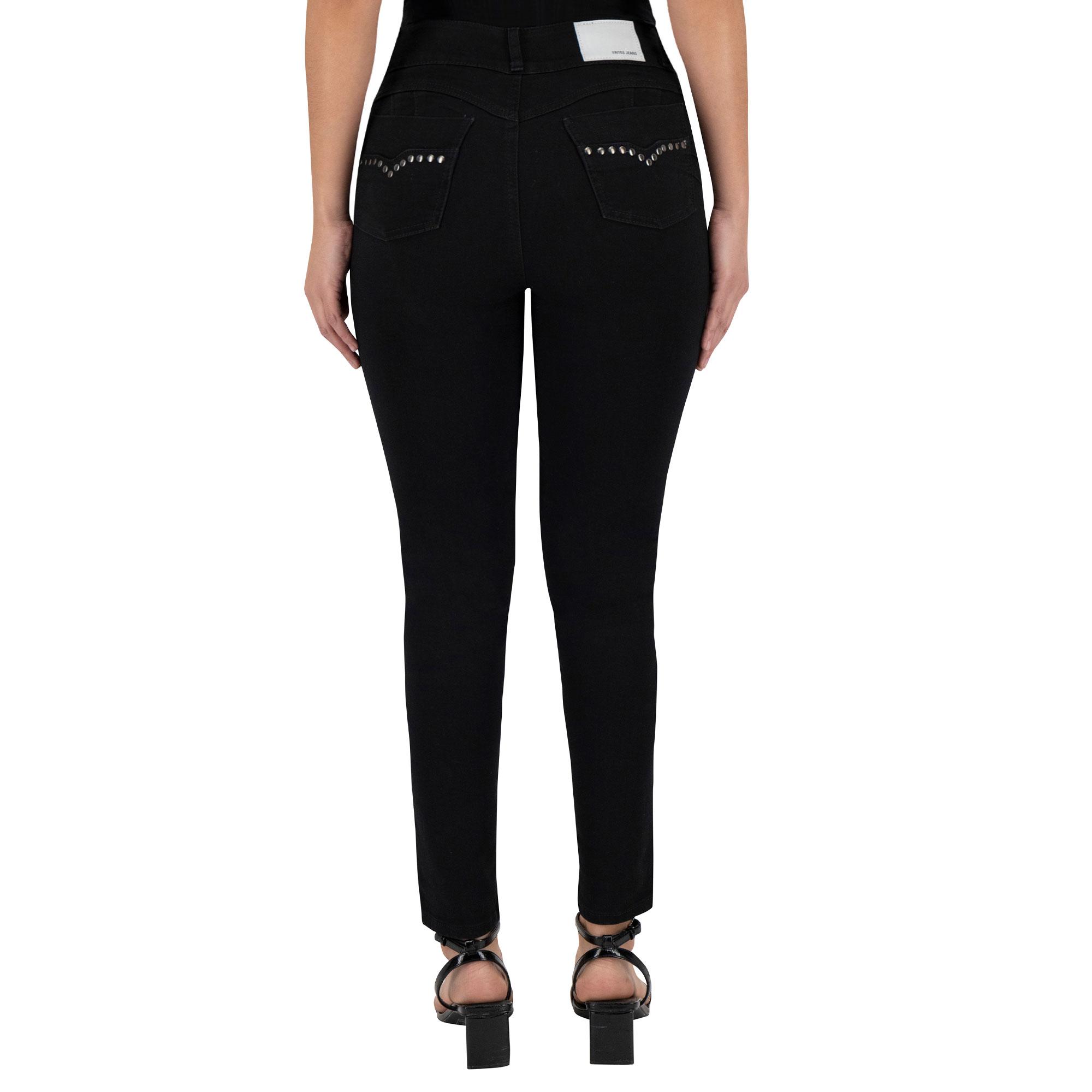 Foto 5 pulgar | Pantalón Skinny Britos Jeans Mujer Negro Magic Pomp 024873