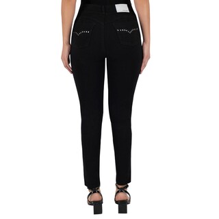 Foto 4 | Pantalón Skinny Britos Jeans Mujer Negro Magic Pomp 024873