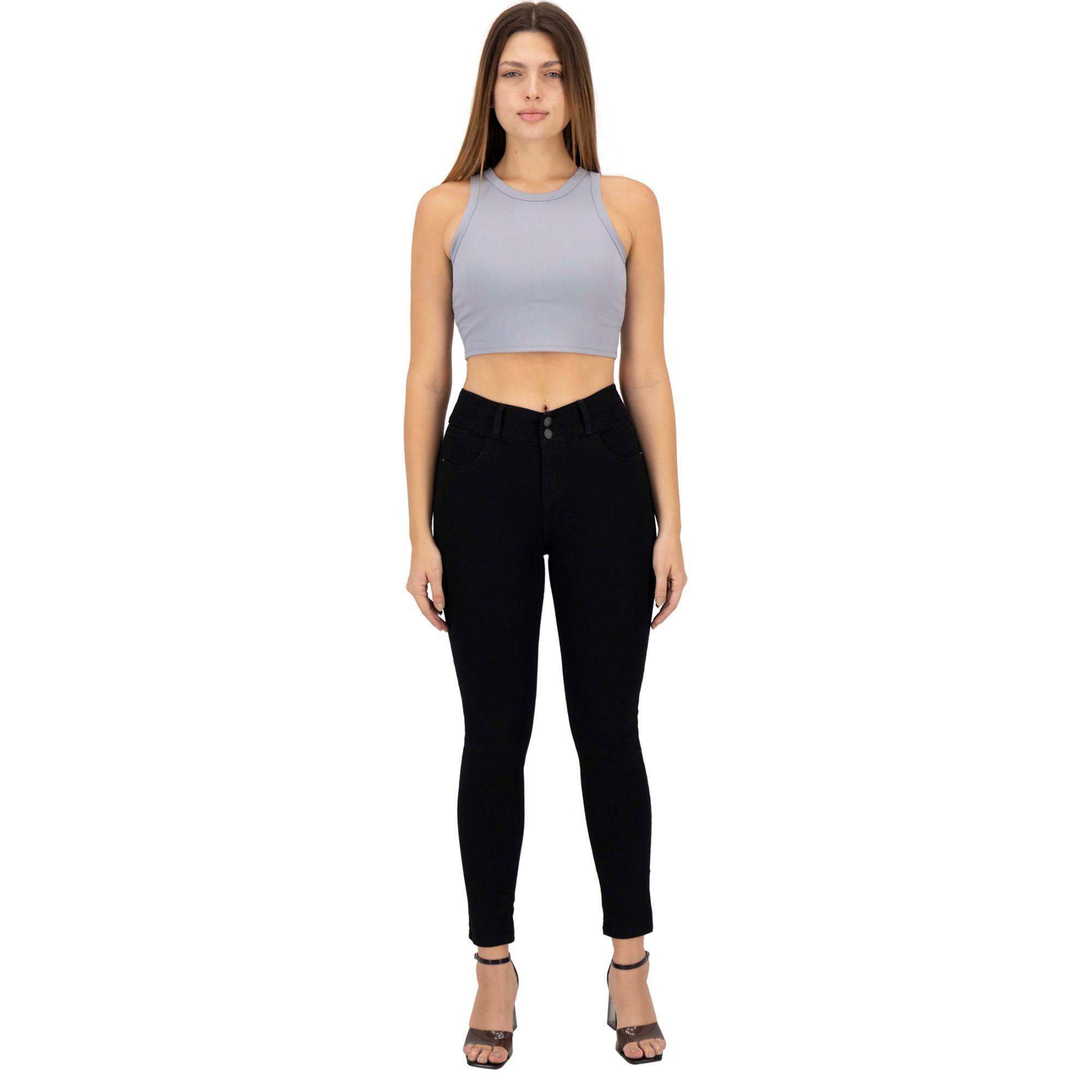 Pantalón Skinny Britos Jeans Mujer Negro Corazón 024880