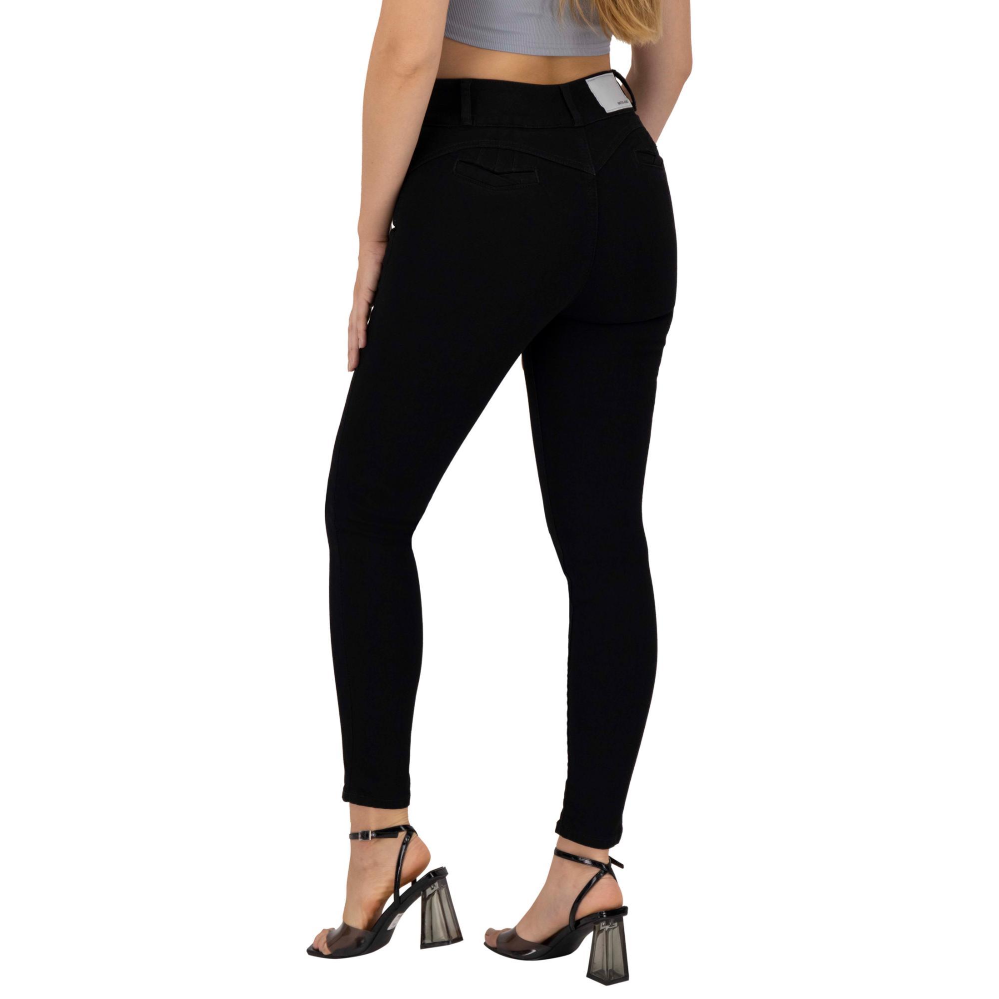Foto 3 pulgar | Pantalón Skinny Britos Jeans Mujer Negro Corazón 024880