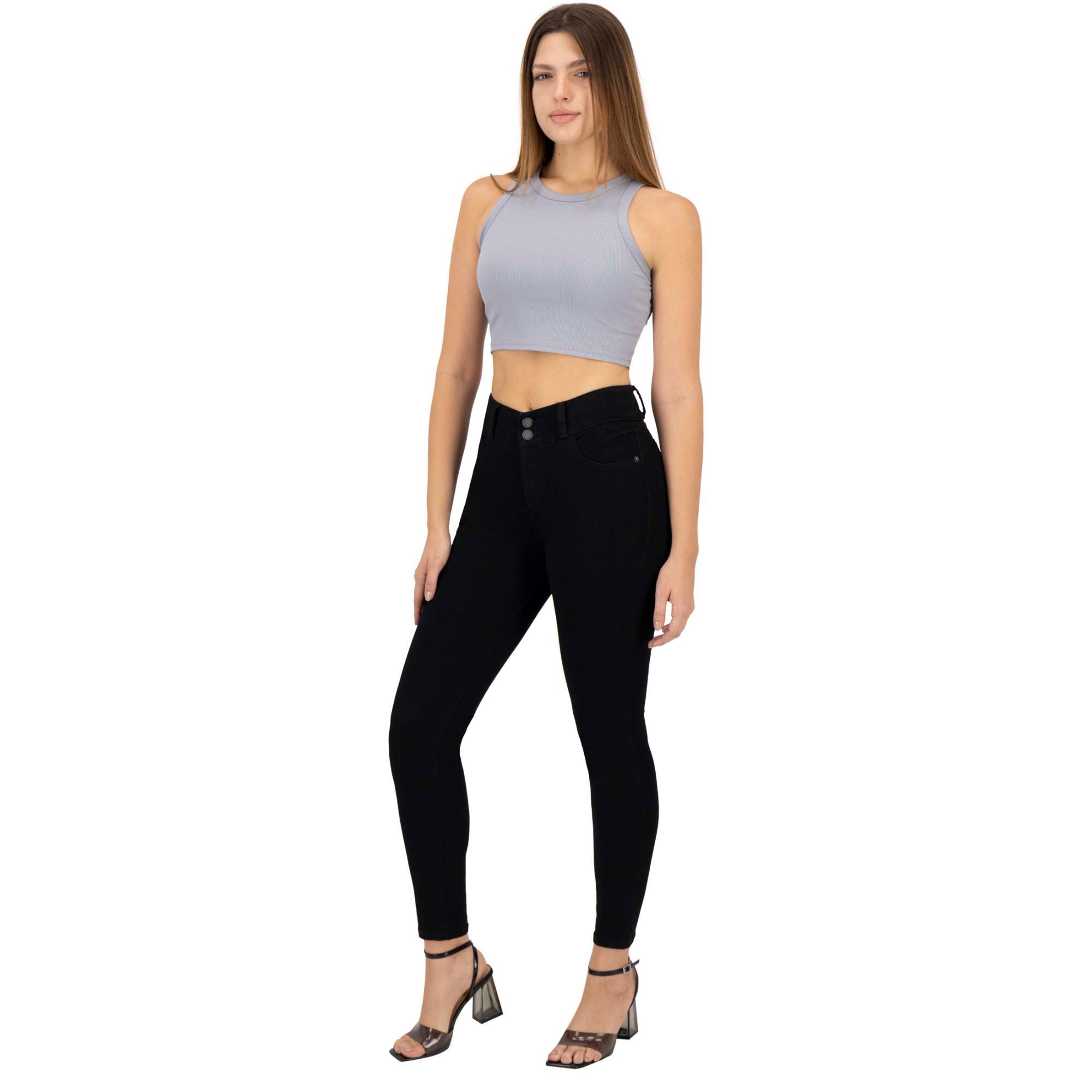 Foto 4 pulgar | Pantalón Skinny Britos Jeans Mujer Negro Corazón 024880