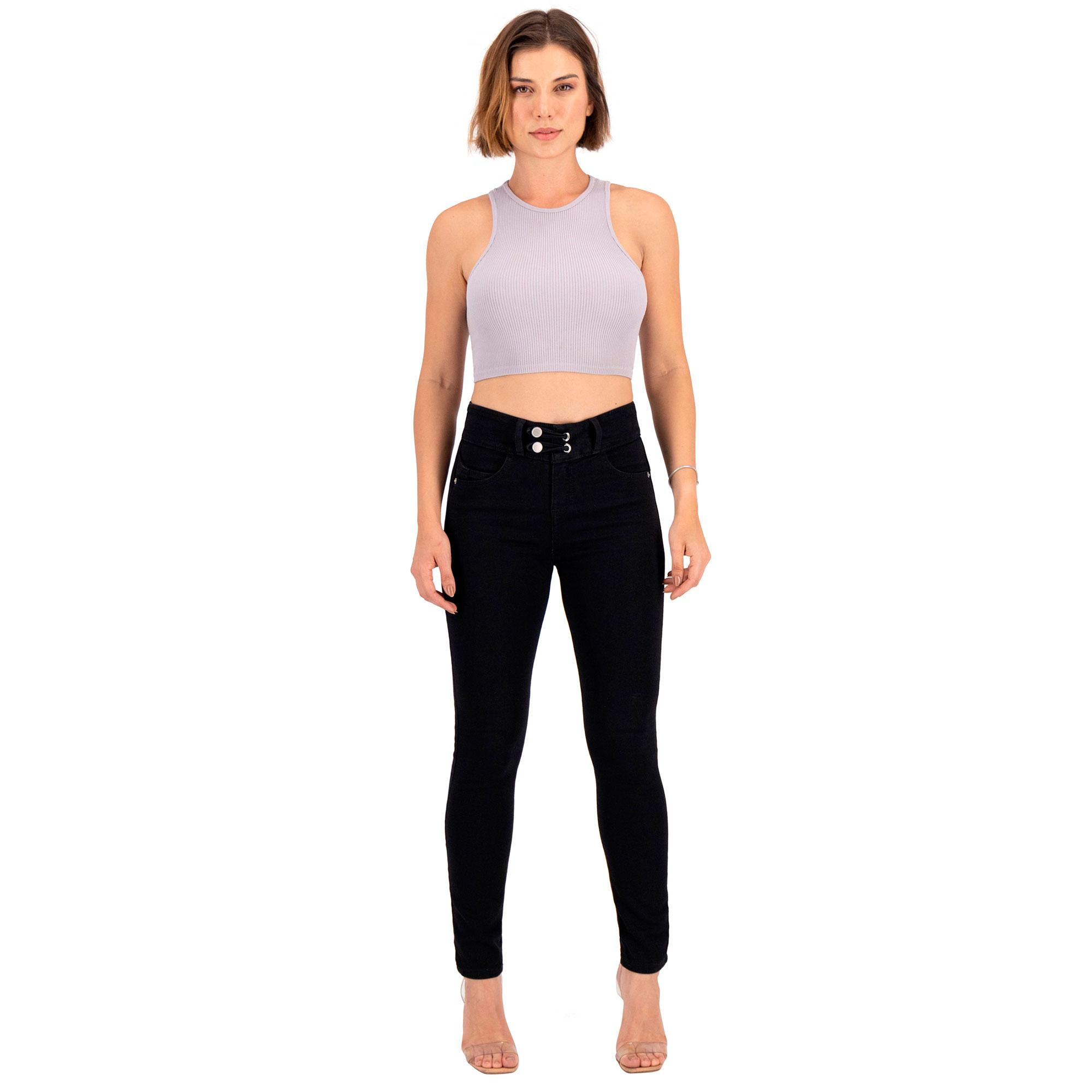 Foto 3 pulgar | Pantalón Skinny Britos Jeans Mujer Negro Corazón 024879