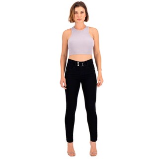 Foto 2 | Pantalón Skinny Britos Jeans Mujer Negro Corazón 024879