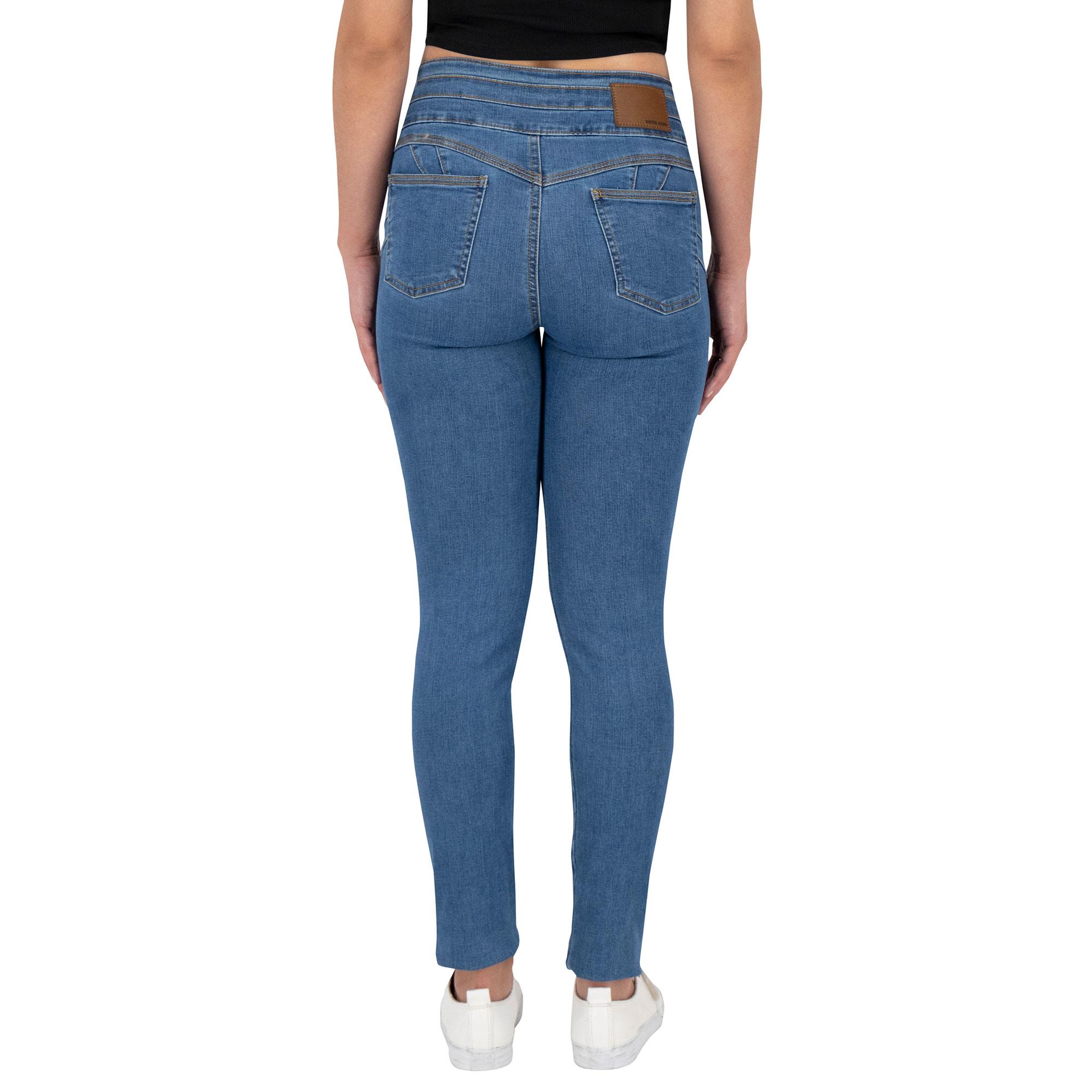 Foto 3 pulgar | Pantalón Skinny Britos Jeans Mujer Azul Magic Pomp 024883
