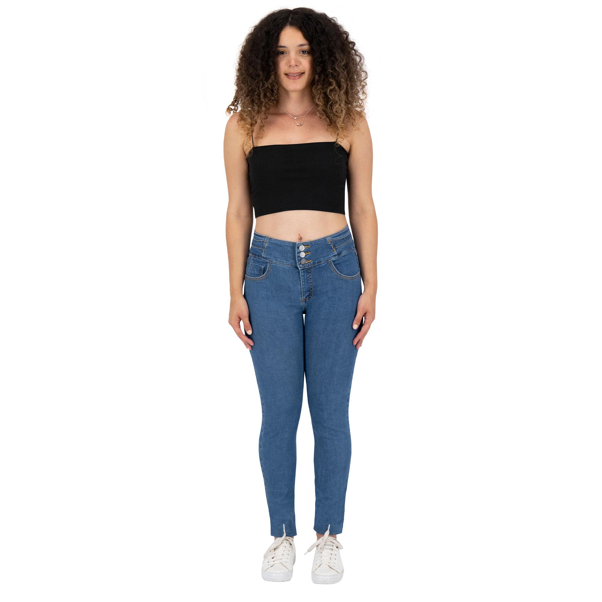 Foto 4 pulgar | Pantalón Skinny Britos Jeans Mujer Azul Magic Pomp 024883