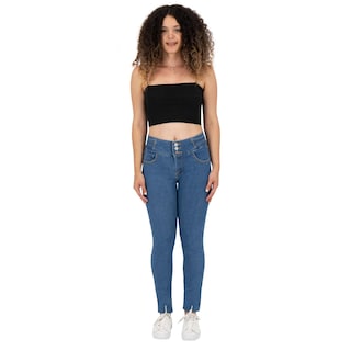 Foto 3 | Pantalón Skinny Britos Jeans Mujer Azul Magic Pomp 024883