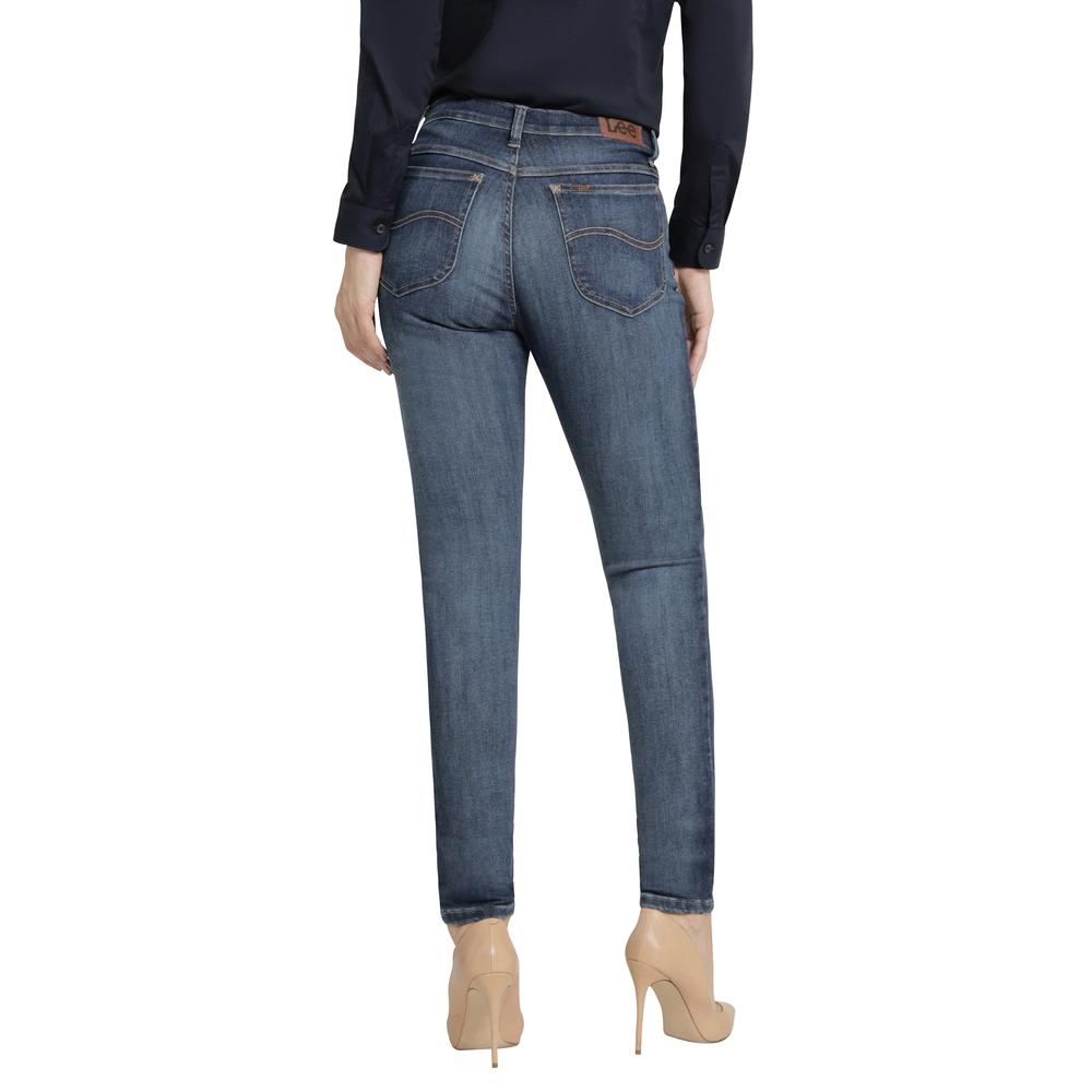 Foto 4 pulgar | Jeans Mujer Lee Skinny Fit 402 Azul Marino