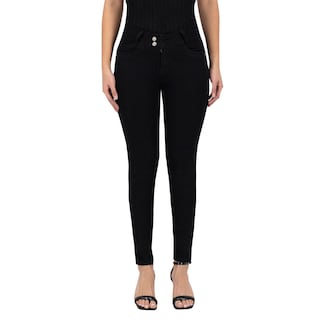 Foto 1 | Pantalón Skinny Britos Jeans Mujer Negro Magic Pomp 024871