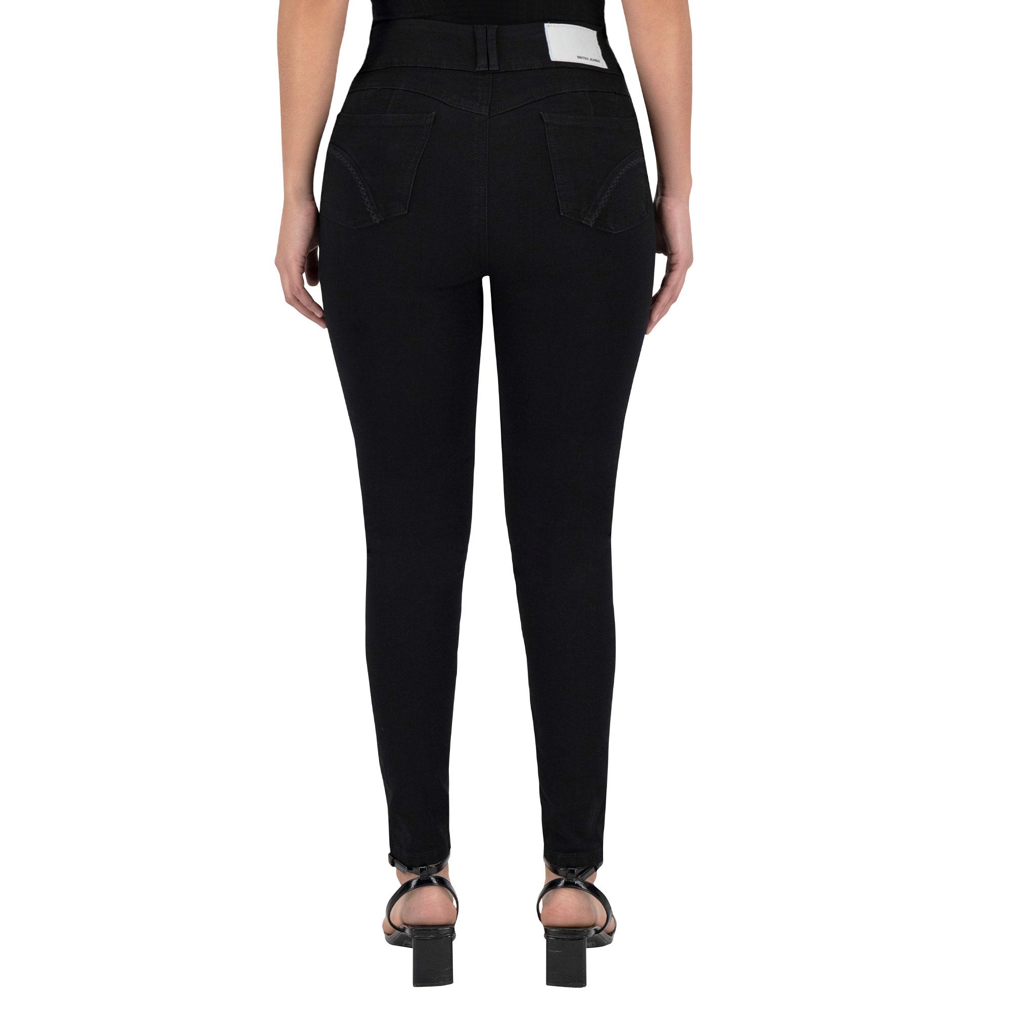 Foto 2 | Pantalón Skinny Britos Jeans Mujer Negro Magic Pomp 024871